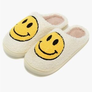 Smiley face NEW fuzzy slippers